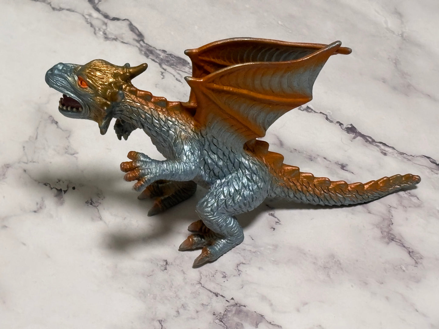2006 Toy Major Trading Co Elite Dragon Figure Kids Mythical Blue And Gold