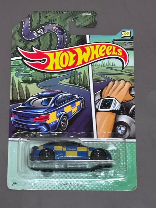 Hot Wheels 2016 BMW M2 Blue & Yellow HW International Police Series New