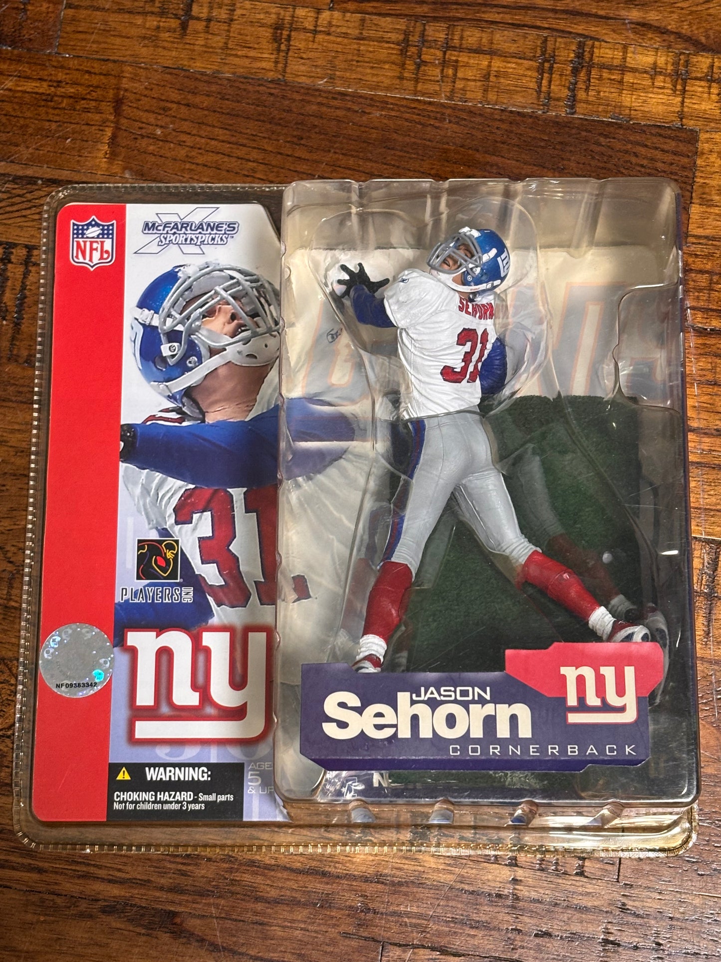 McFarlane Sports Picks NFL Football New York Giants Jason Sehorn Series 4 2002 Action Figure New