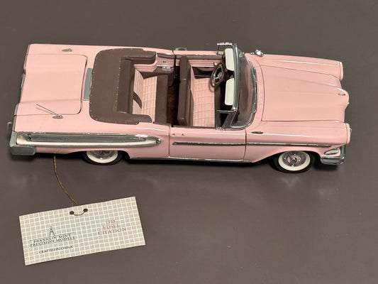 1958 Pink Edsel Citation Convertible Franklin Mint 1:24 Scale Diecast Model 1987