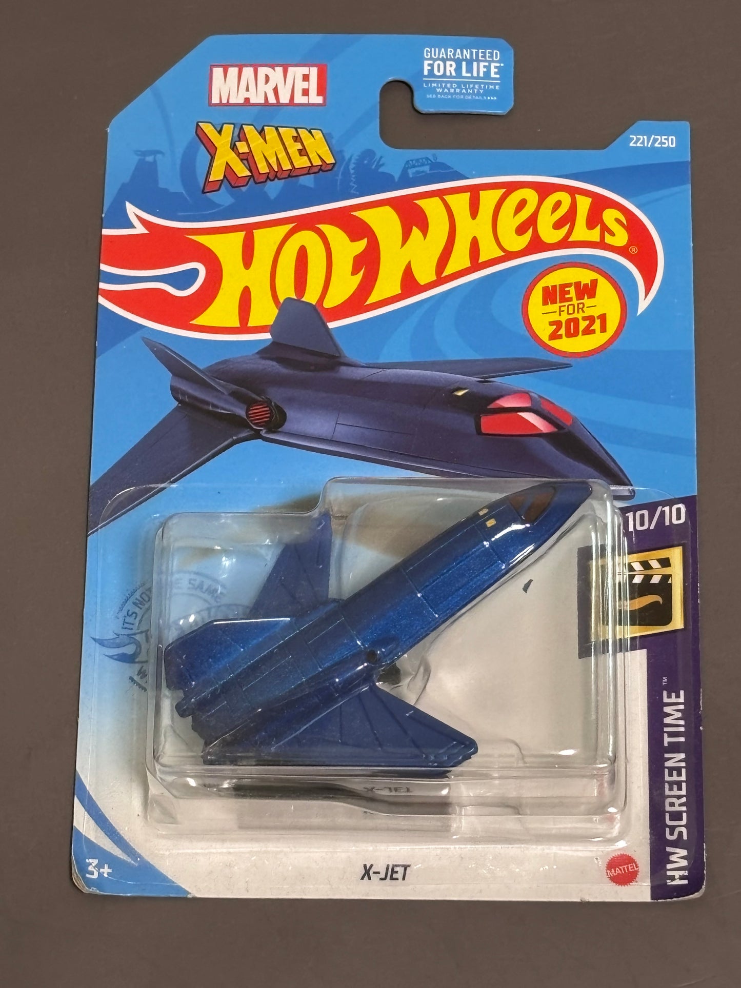 2021 Hot Wheels X-JET Marvel X-Men 10/10 HW Screen Time 221/250 Diecast New Blue