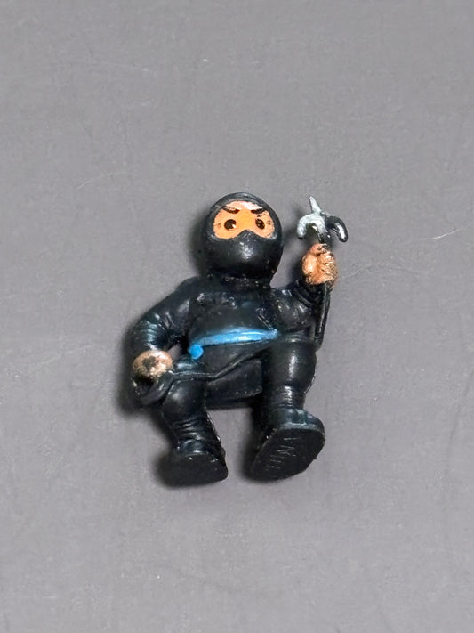 Ninja Mites Mini Black Figure Ninja Small Toy 1" Martial Asian Sai Vending Machine