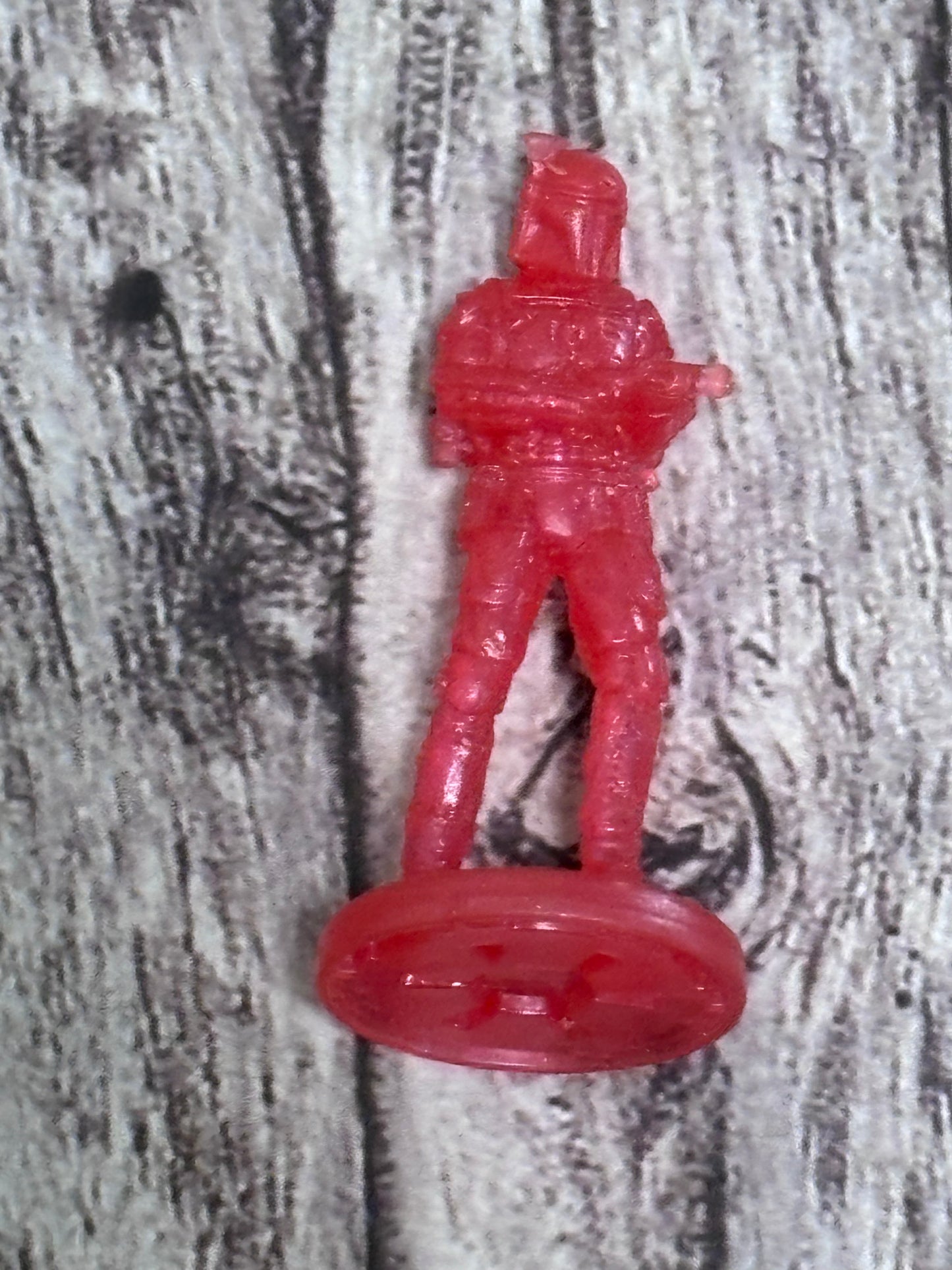 Star Wars Saga Collection Red Hologram Boba Fett Mini Figure Base Micro 2”