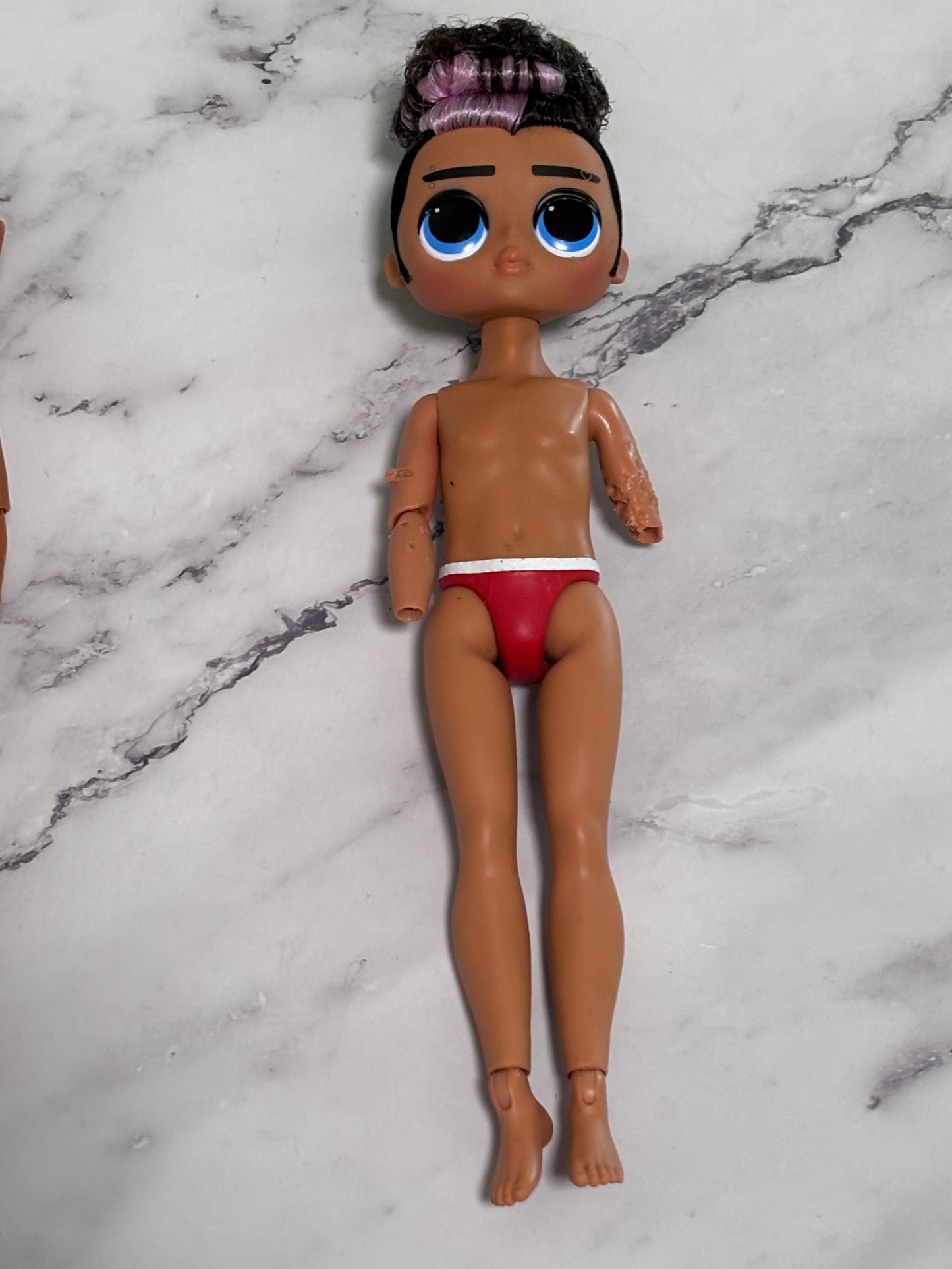 L.O.L Surprise! OMG Movie Magic Fashion Tough Dude Doll Pink Black Hair Toy