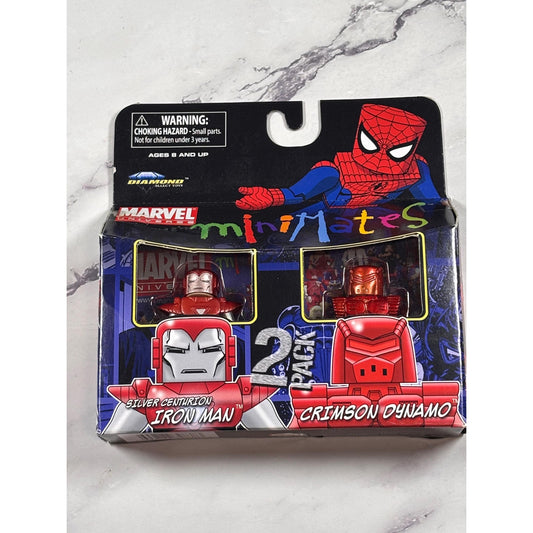Minimates Marvel Universe Silver Centurion Iron Man & Crimson Dynamo 2-pk New
