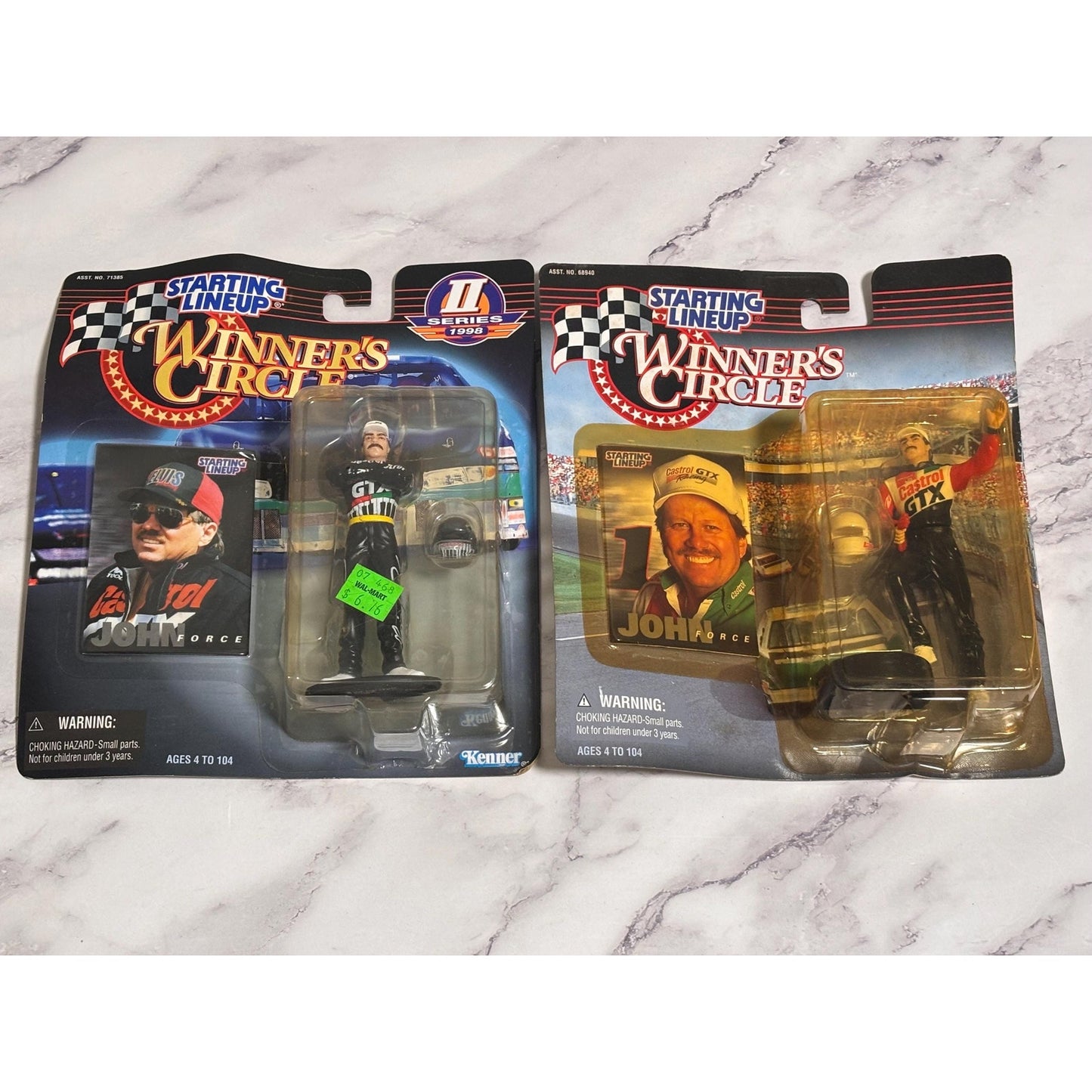 Lot of 2 Winnwea Circle John Force Starting Lineup Figures 1997 1998