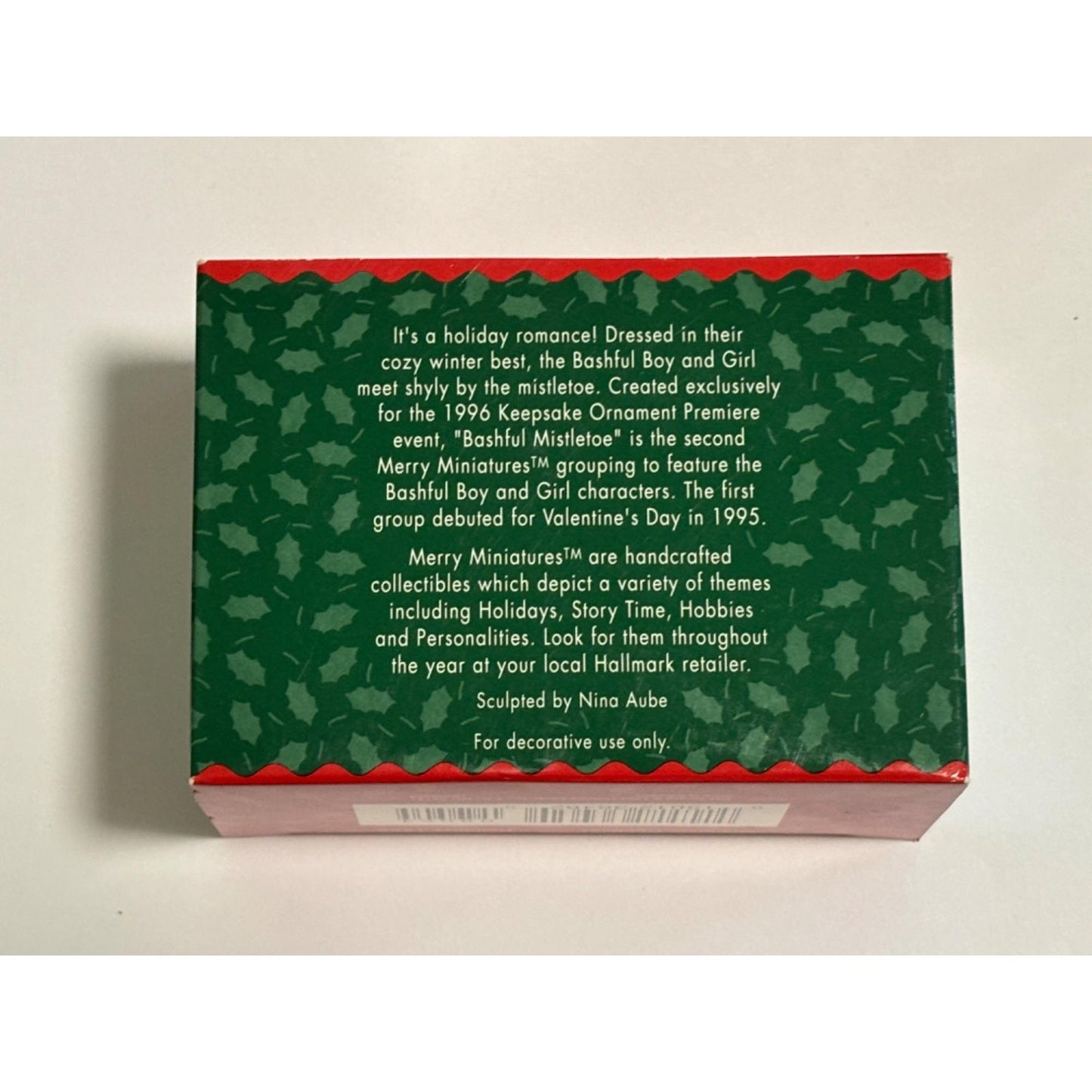 Hallmark Merry Miniatures Bashful Mistletoe 3-Piece Christmas Set 1996