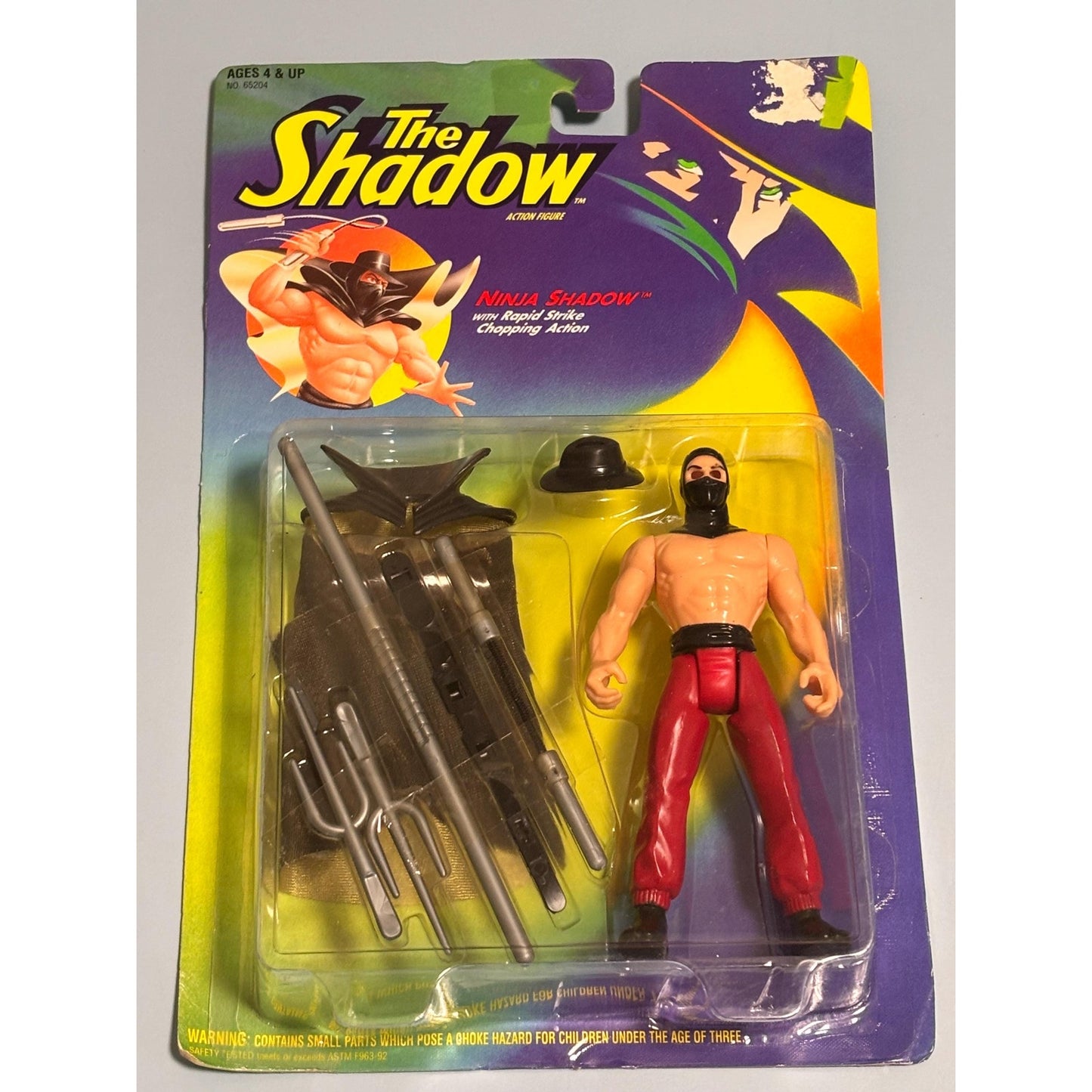 The Shadow Ninja Shadow Action Figure with Rapid Strike Chopping 1994 Kenner