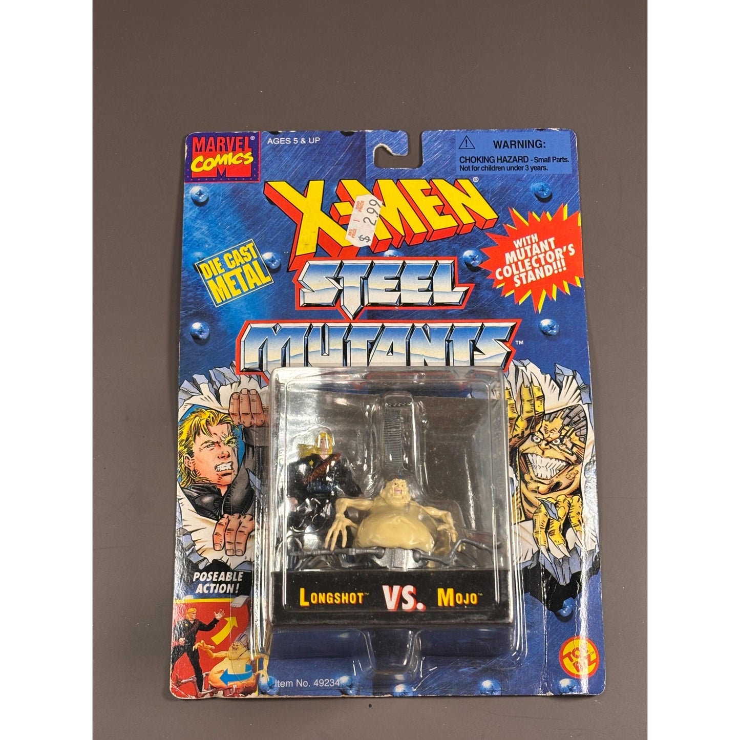 Longshot vs Mojo Die Cast Figure Set X-Men Steel Mutants Marvel Toy Biz 1994 NEW