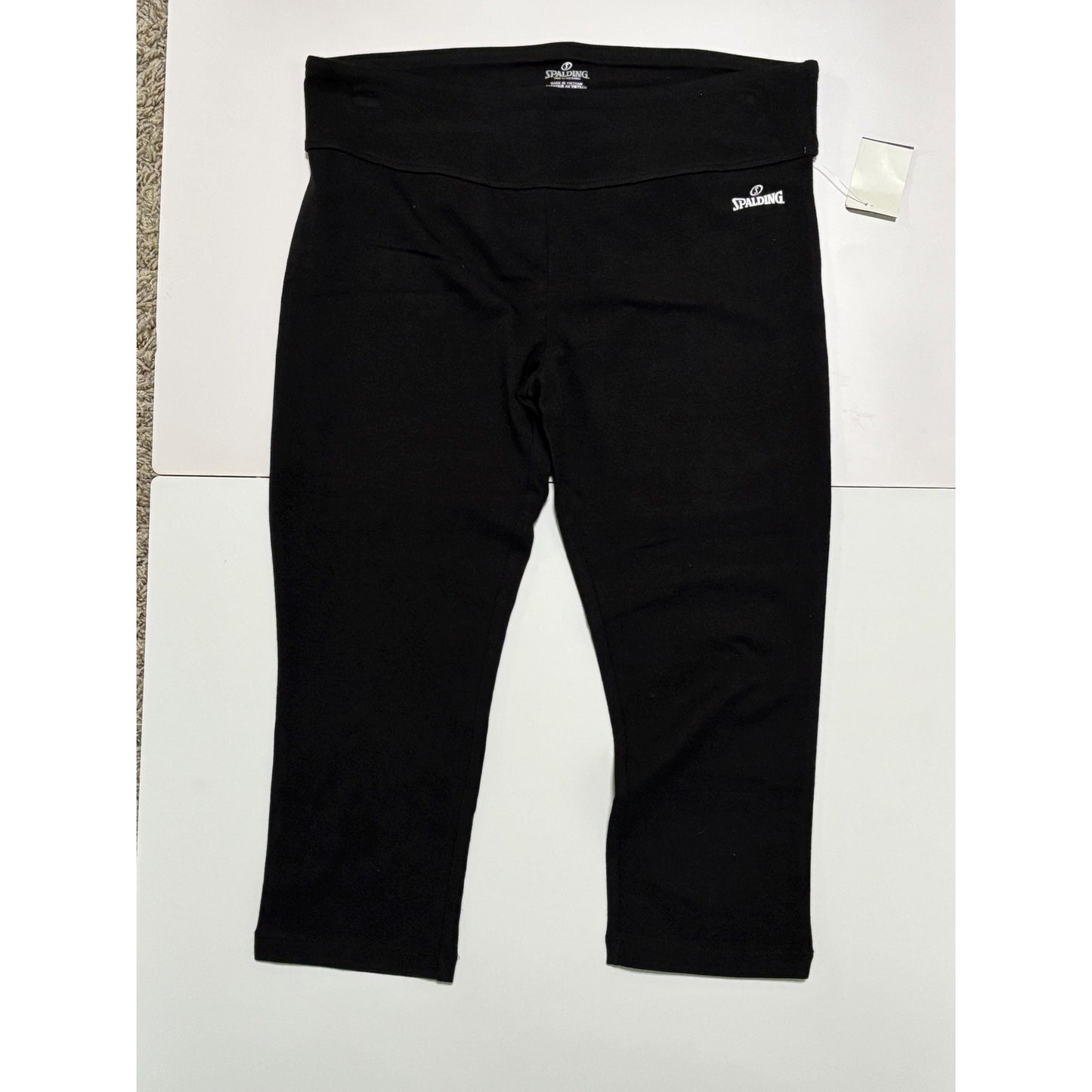 Spalding Athletic Women Black Active Pants Medium M NWT