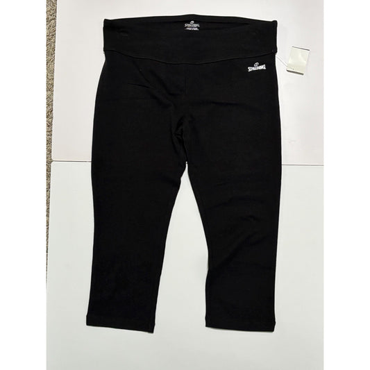 Spalding Athletic Women Black Active Pants Medium M NWT