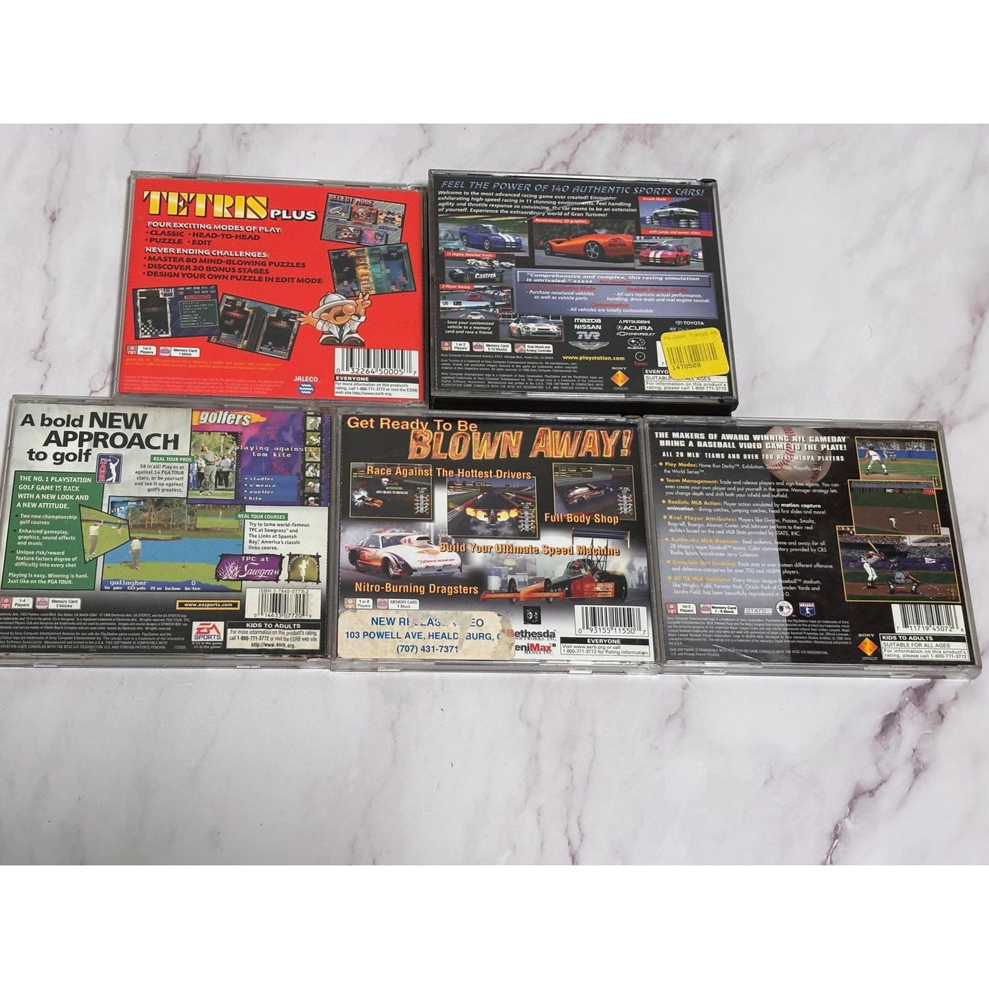 Lot of 5 Ps1 Play Station Video Games
