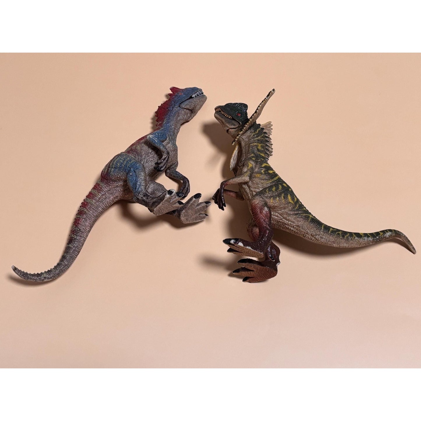 Lot of 2 Adventure Force Allosaurus & Dilophosaurus Large Dinosaur Toy