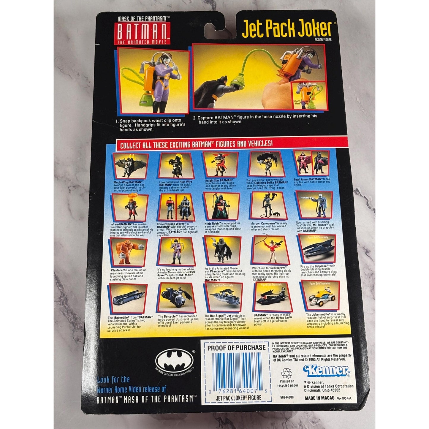 Kenner Batman The Animated Series Phantasm Jet Pack Joker Action Figure 1993