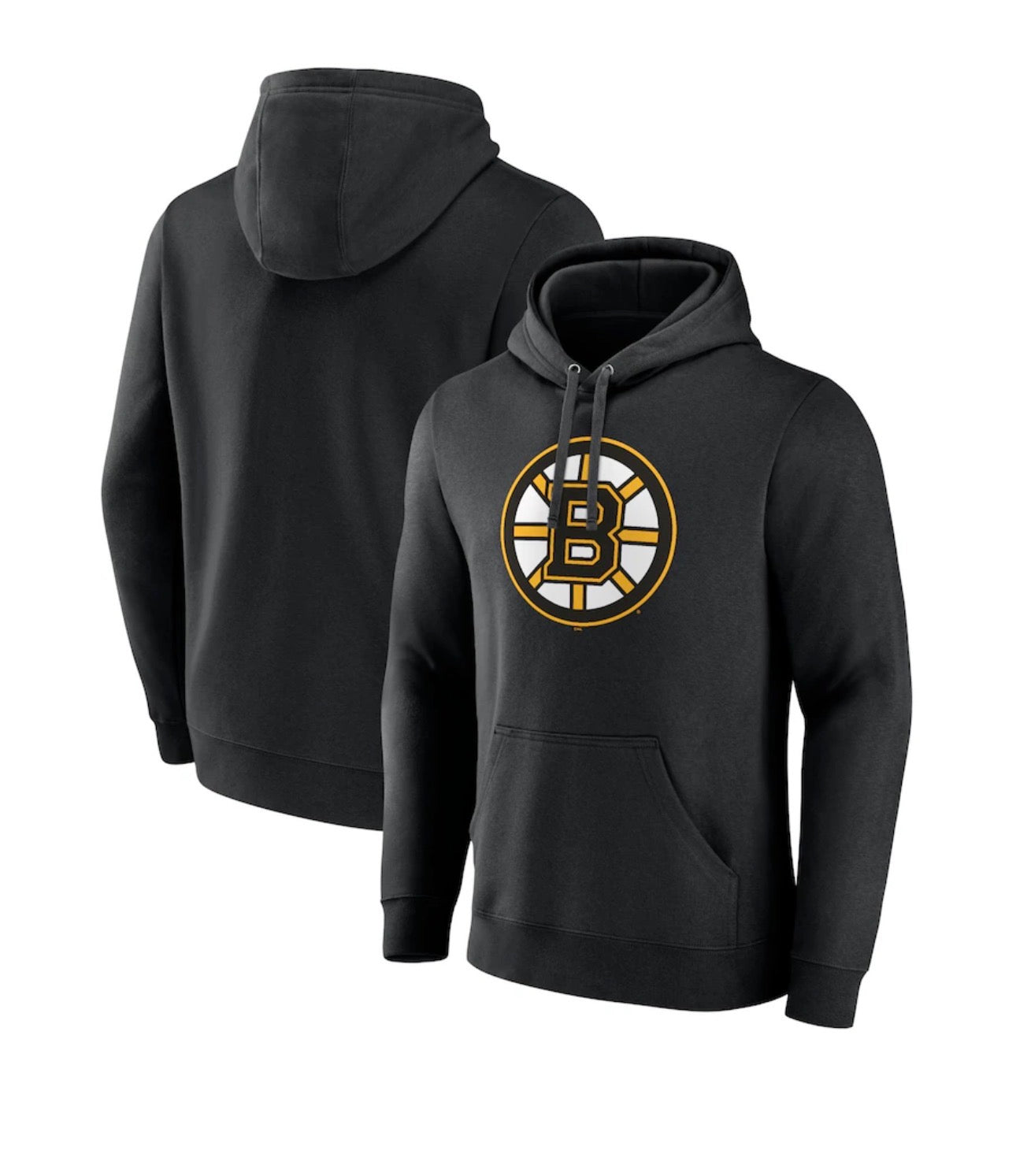 Boston Bruins Fanatics Primary Logo NHL Hockey Black Pullover Hoodie Sweatshirt Men’s L Large NWT New