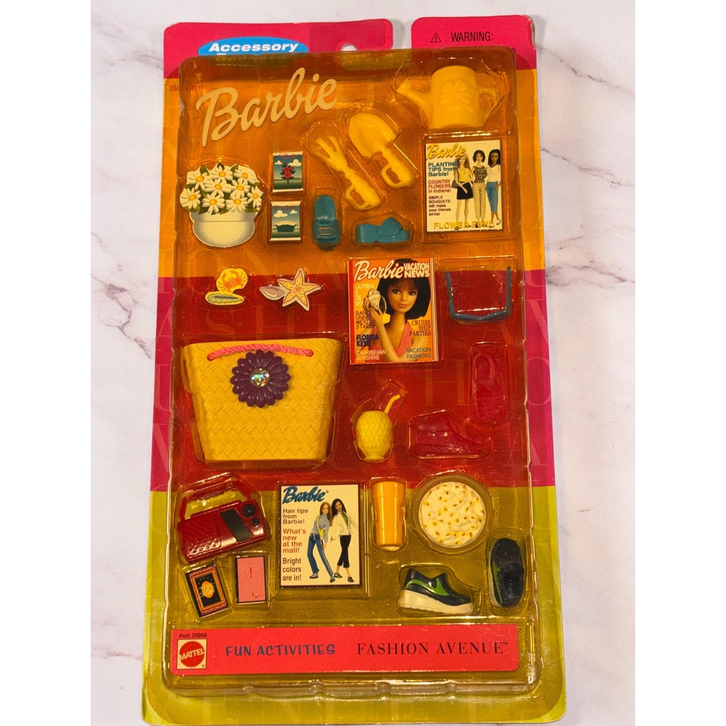 2000 Mattel BARBIE Fashion Avenue Fun Activities #28868 New Popcorn Gardening