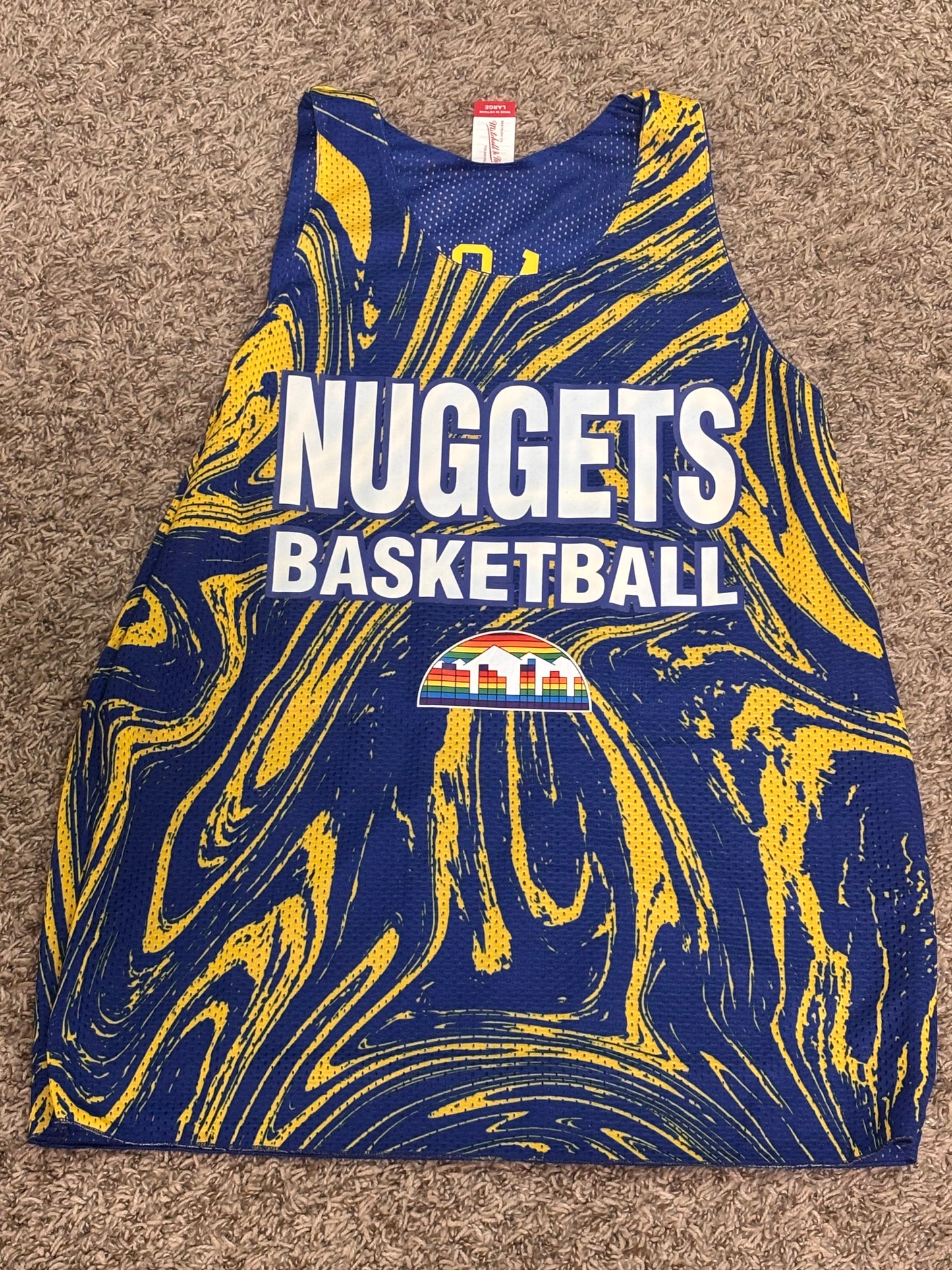 Dikembe Mutombo Denver Nuggets Mitchell & Ness 1991/92 Retro Reversible Jersey Blue Men’s Large L New NWOT