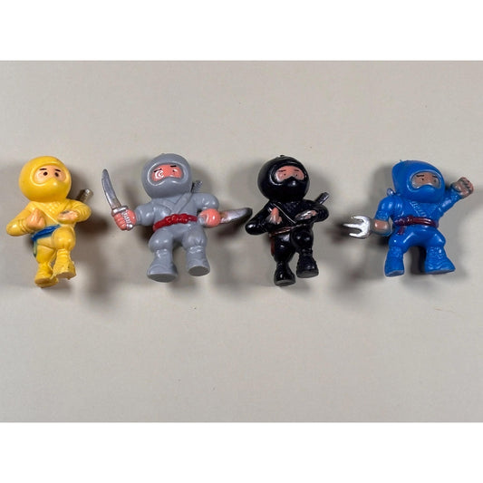 Lot of 4 Soma Toys Ninja Crew Mini 2” Action Figures Martial Arts Vintage 1986