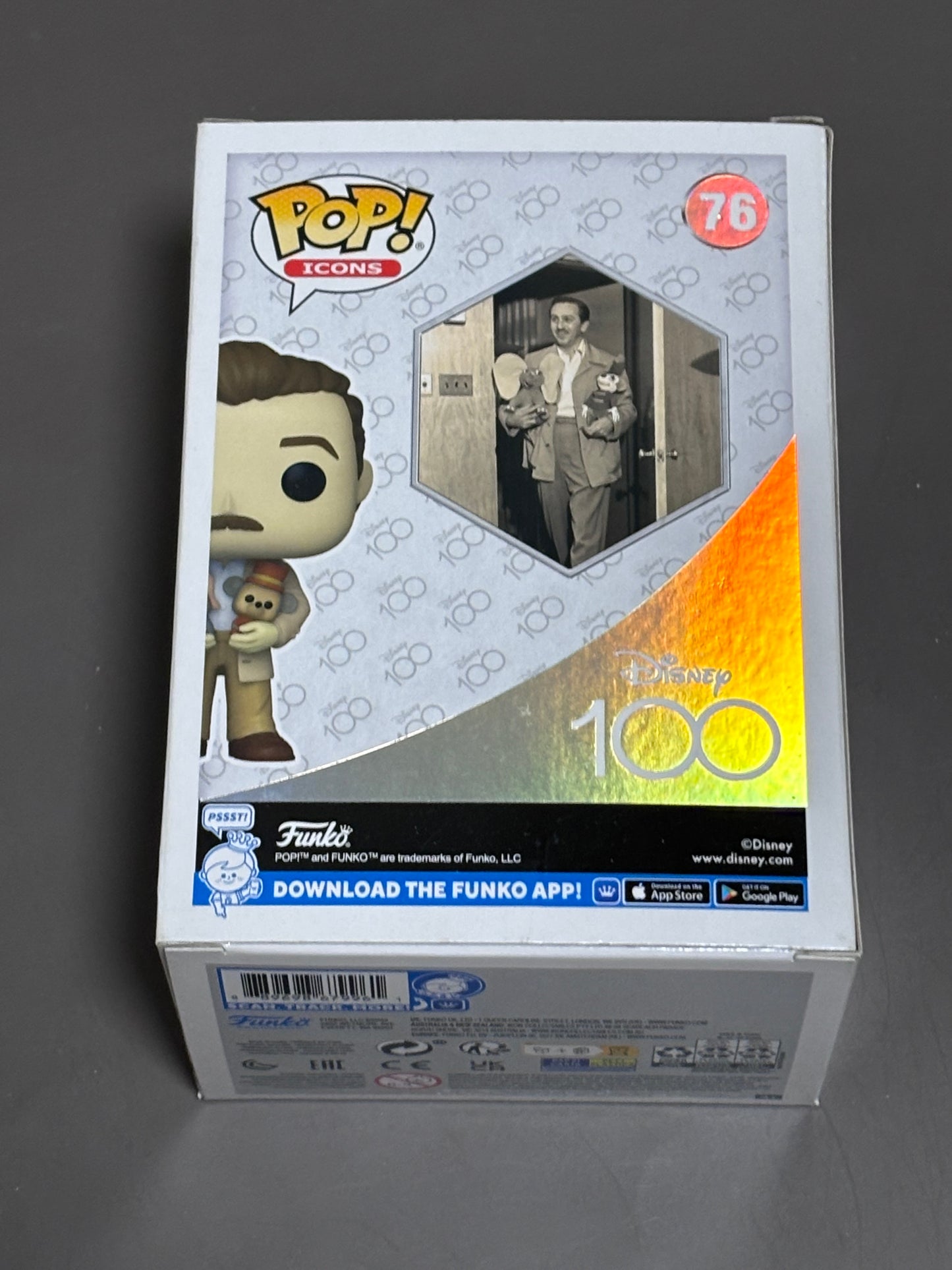 Funko Pop! Disney 100 - Icons - Walt Disney with Dumbo and Timothy #76