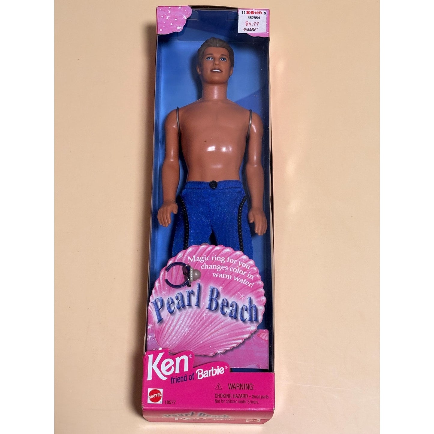 Lot of 2 Mattel Pearl Beach Barbie 18576 & Pearl Beach Ken 18577 1997 New in Box Doll