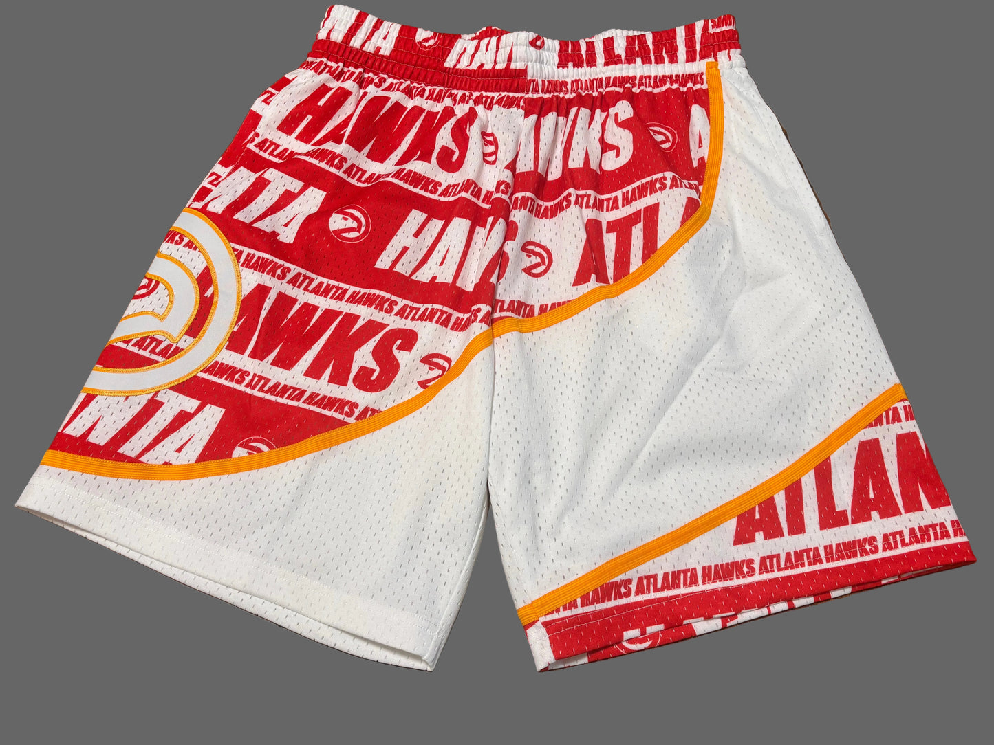 Dominque Wilkins Atlanta Hawks Mitchell & Ness Hardwood Classic HWC NBA Retro Swingman 1986-87 Team Wrap Red White Shorts Men’s Large L New NWOT