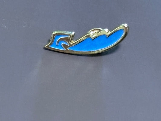Pokémon Trainer Gym Badge Jet Unova Gold & Blue Feather Metal Enamel Pin