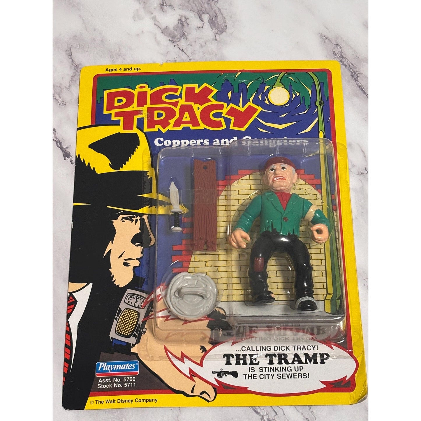 Dick Tracy The Tramp Playmates 5" Action Figure 1990 Coppers & Gangsters New