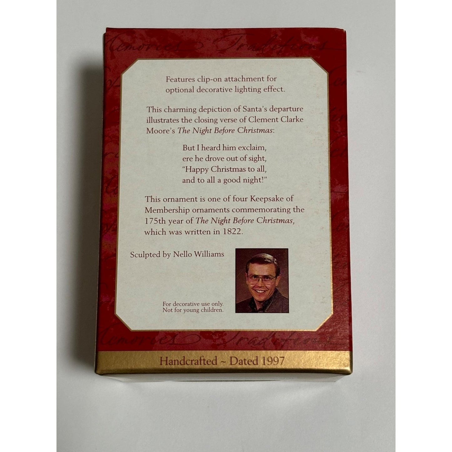 Hallmark Keepsake Ornament Happy Christmas to All! 1997 Membership Club Ornament