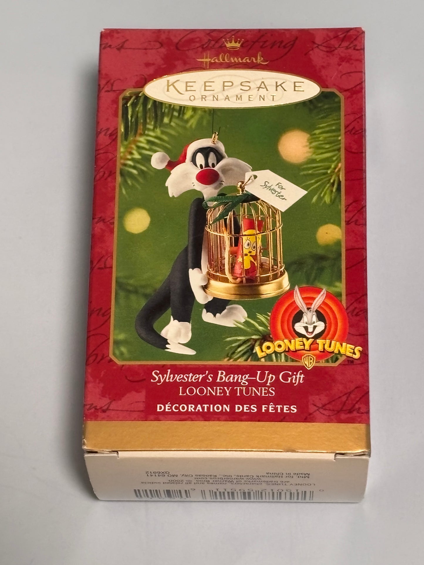 Sylvester’s Bang-Up Gift Ornament Looney Tunes Tweety Hallmark Keepsake New