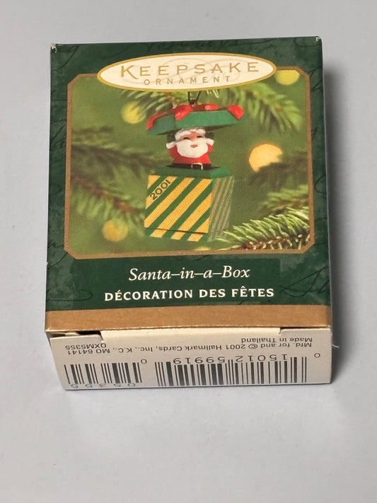 Hallmark "Santa In A Box" in the Miniature Series Christmas Ornament