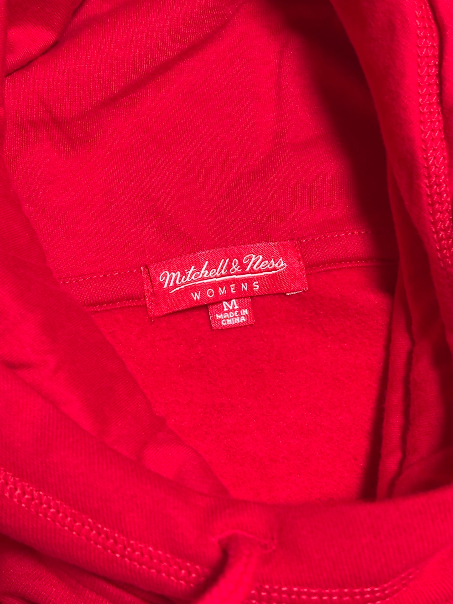 Atlanta Hawks Mitchell & Ness Hardwood Classic HWC NBA Retro Funnel Neck Fleece 3.0 Ghost Red Women’s Medium M New NWOT