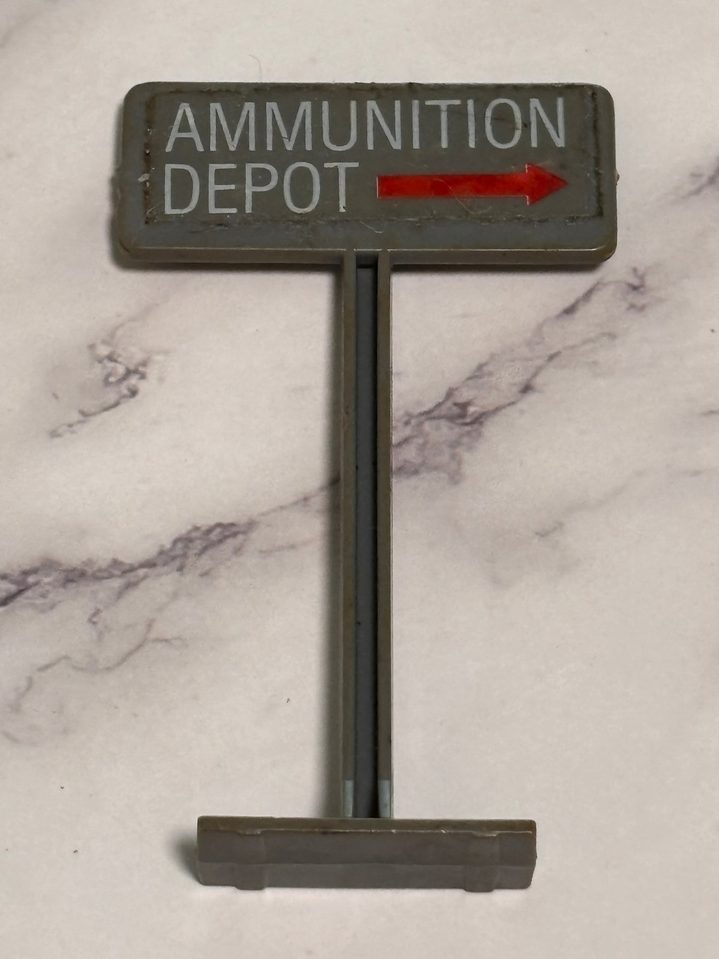 Hasbro G.I. JOE Arah 1984 Missile Defense Unit Accessory Ammunition Depot Sign