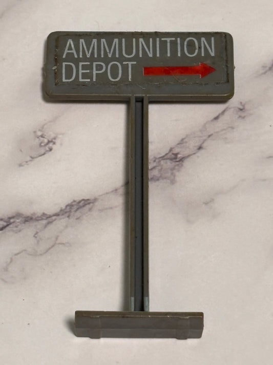 Hasbro G.I. JOE Arah 1984 Missile Defense Unit Accessory Ammunition Depot Sign