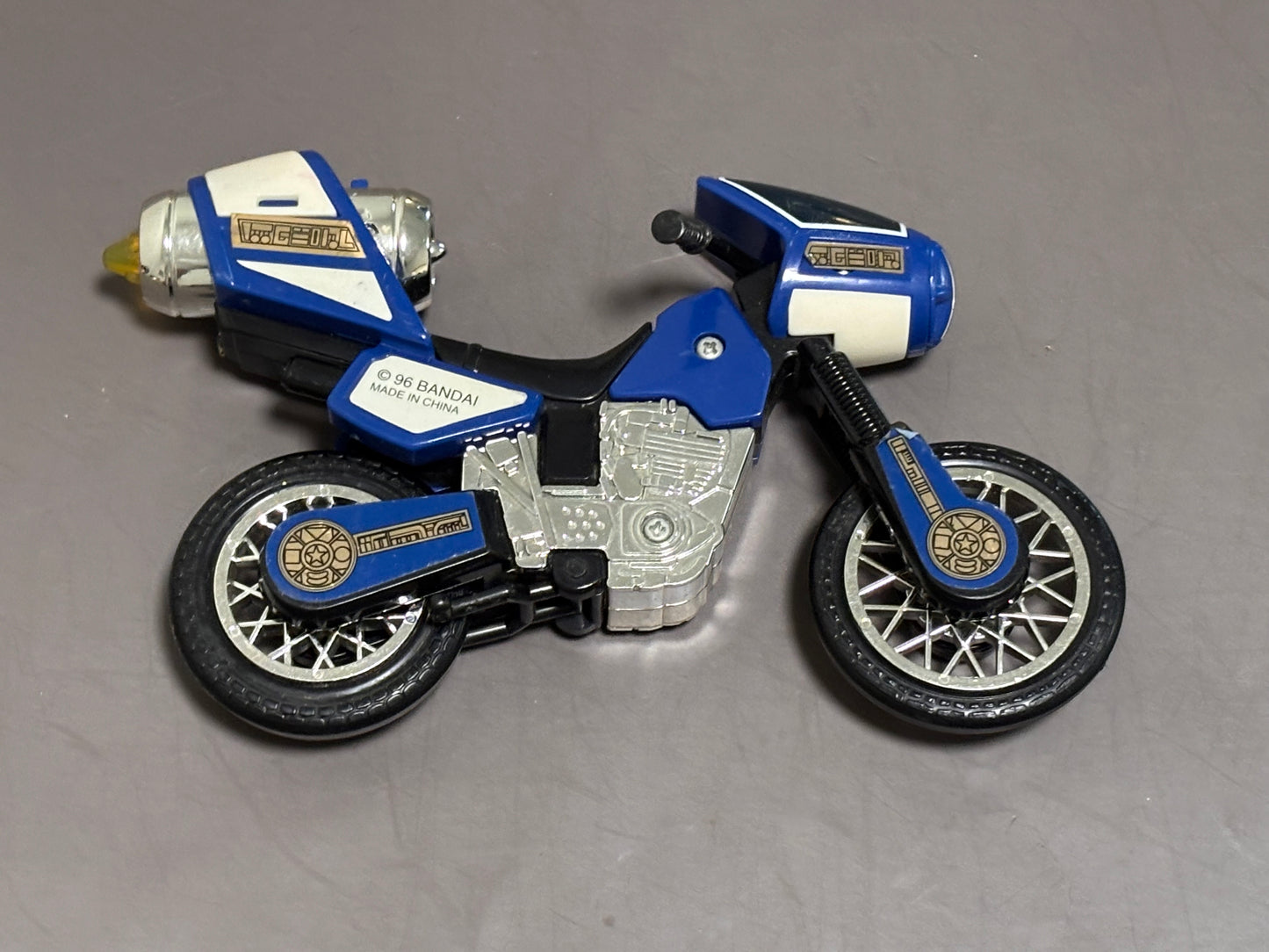 Vintage 1996 Power Rangers Zero Blue Ranger Jet Cycle III Motorcycle Bike Bandai