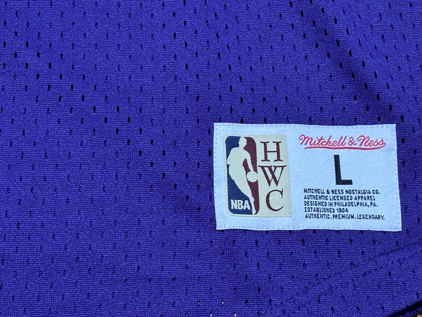 Utah Jazz Mitchell & Ness NBA Retro Hardwood Classic HWC Evergreen Mesh Shirt Jersey Purple Teal Turquoise Mens Large L New NWOT