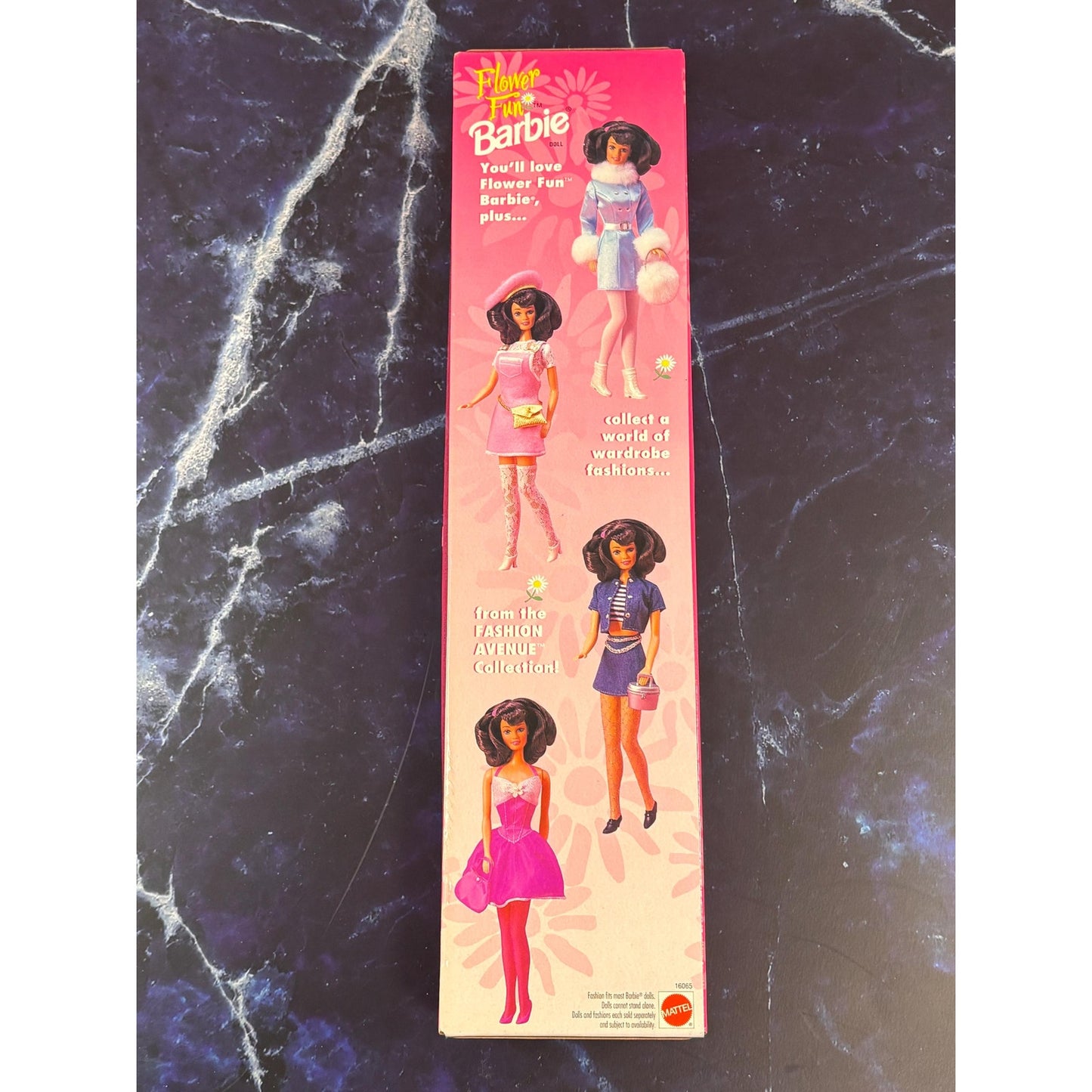 Vintage 1996 Flower Fun Barbie Brunette Doll Purple Mattel #16065 New Teresa