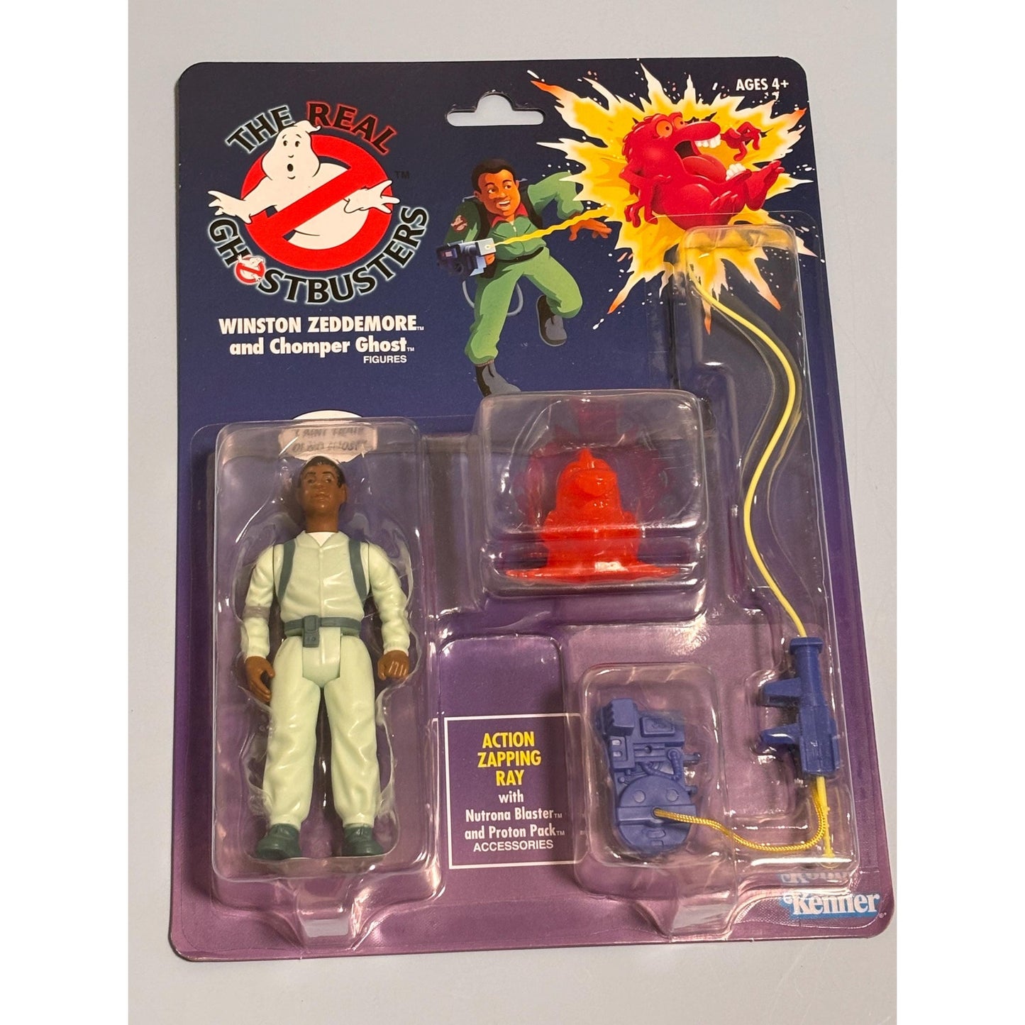The Real Ghostbusters 2020 Kenner Retro Winston Zeddemore and Chomper Ghost New