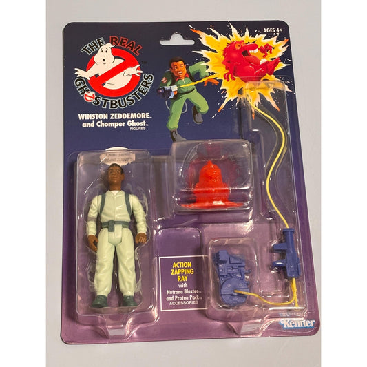 The Real Ghostbusters 2020 Kenner Retro Winston Zeddemore and Chomper Ghost New