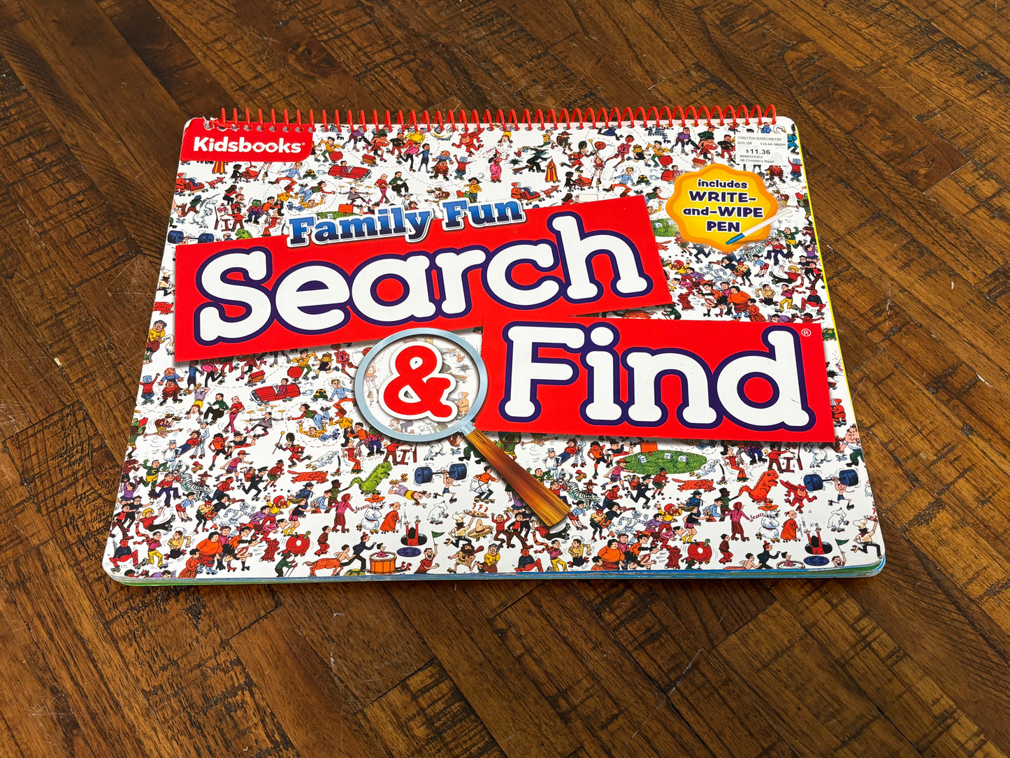 Family Fun Search & Find Write and Wipe Spiral Pad Paperback KidsBooks
