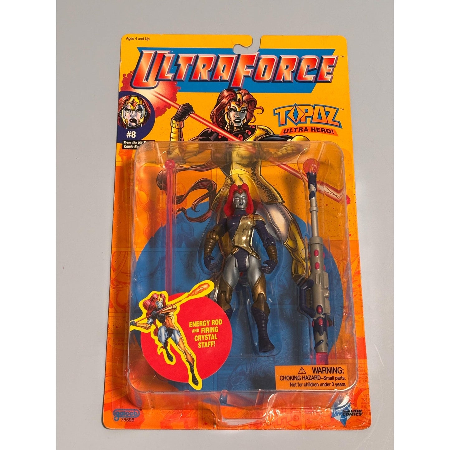 1995 Galoob Malibu Comics UltraForce #8 Topaz Ultra Hero Action Figure Sealed