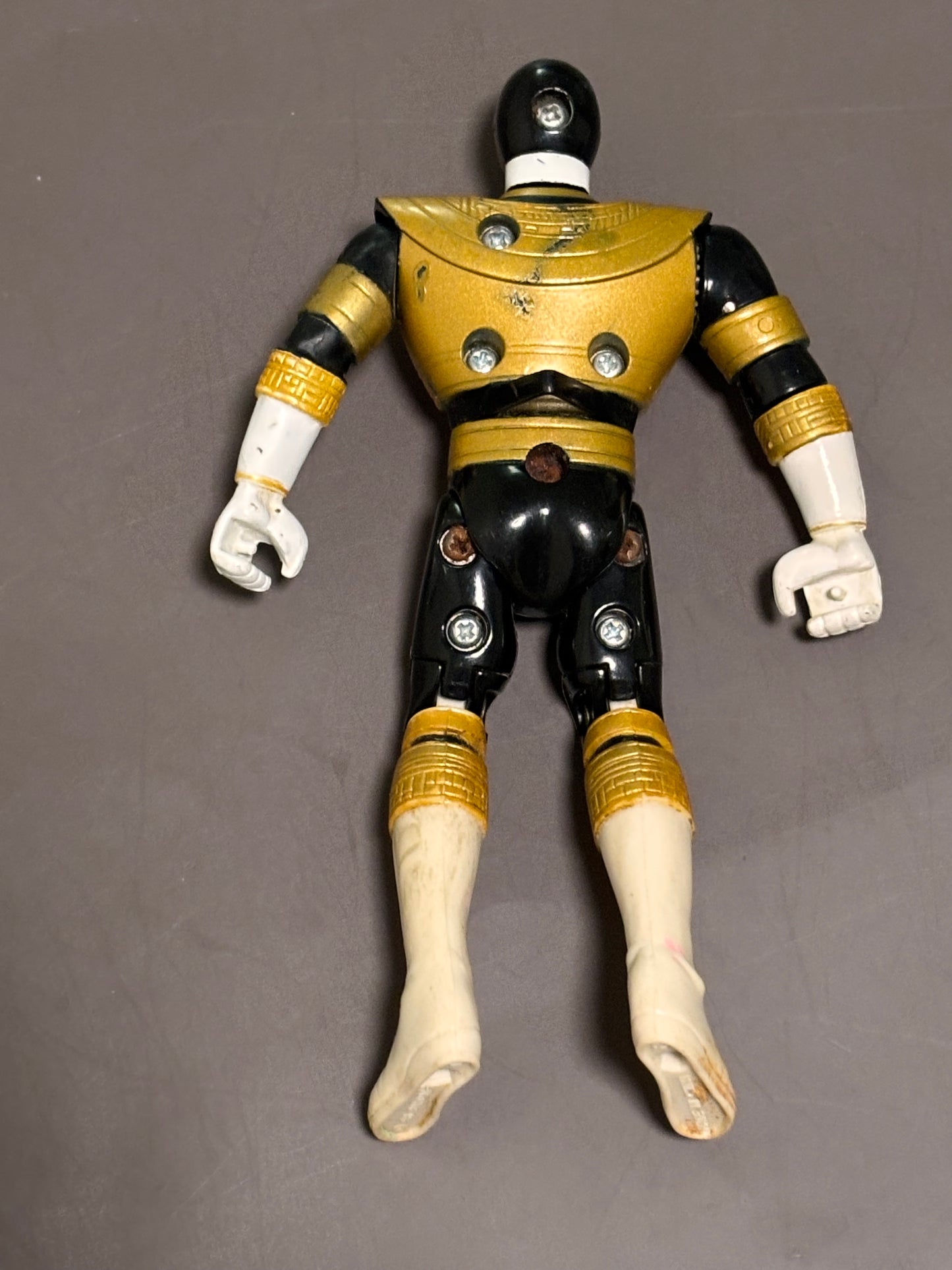 1996 Bandai Power Rangers Zeo Black Gold Ranger 5.5" Figure Vintage Action Figure