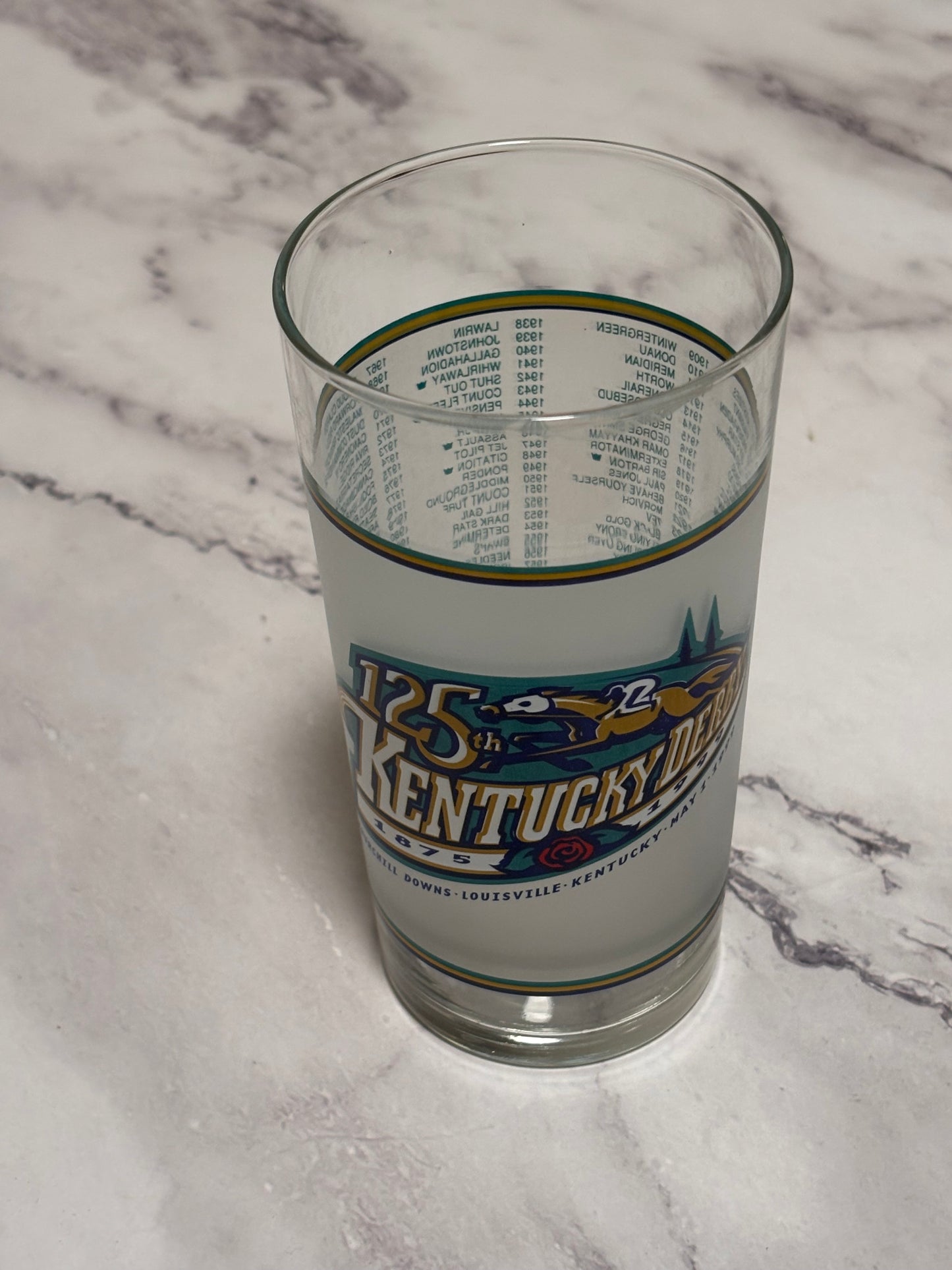 1999 Kentucky Derby Official 125th Churchill Downs Vintage Julep Glass Louisville