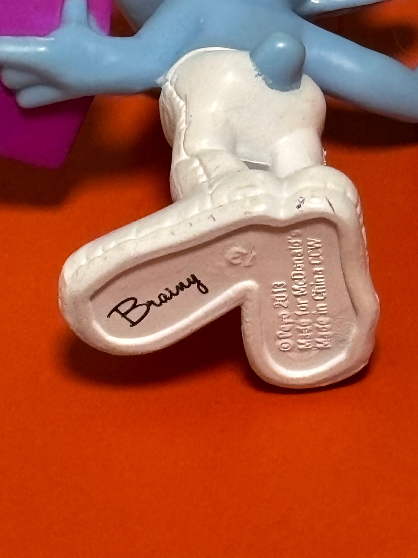 Peyo Brainy Blue White Humor 3" Smurf Figurine with Glasses & Book