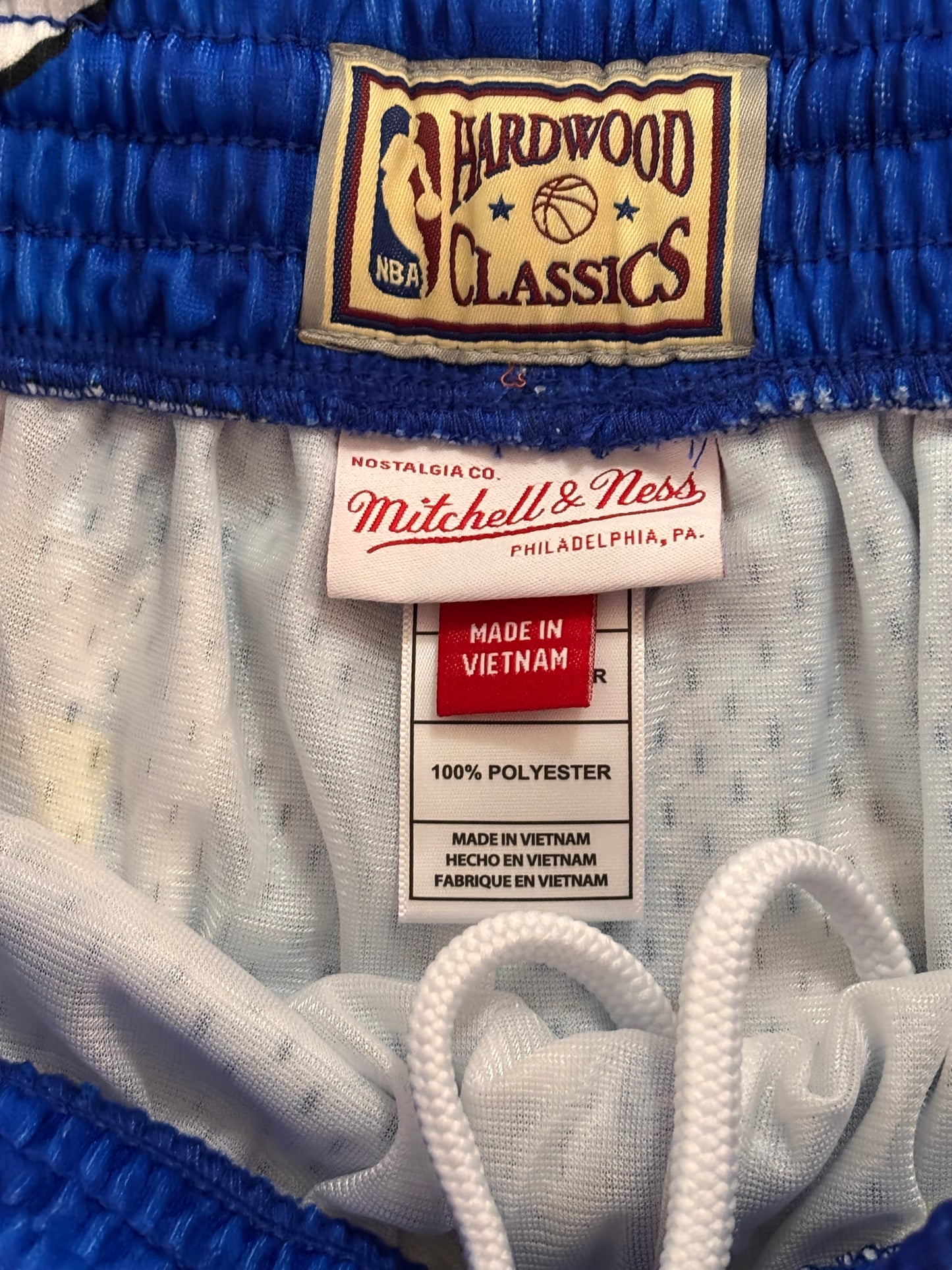 Denver Nuggets Mitchell & Ness NBA HWC 1991-92 Hardwood Classic Swingman Blue Shorts Men’s L Large NWOT New