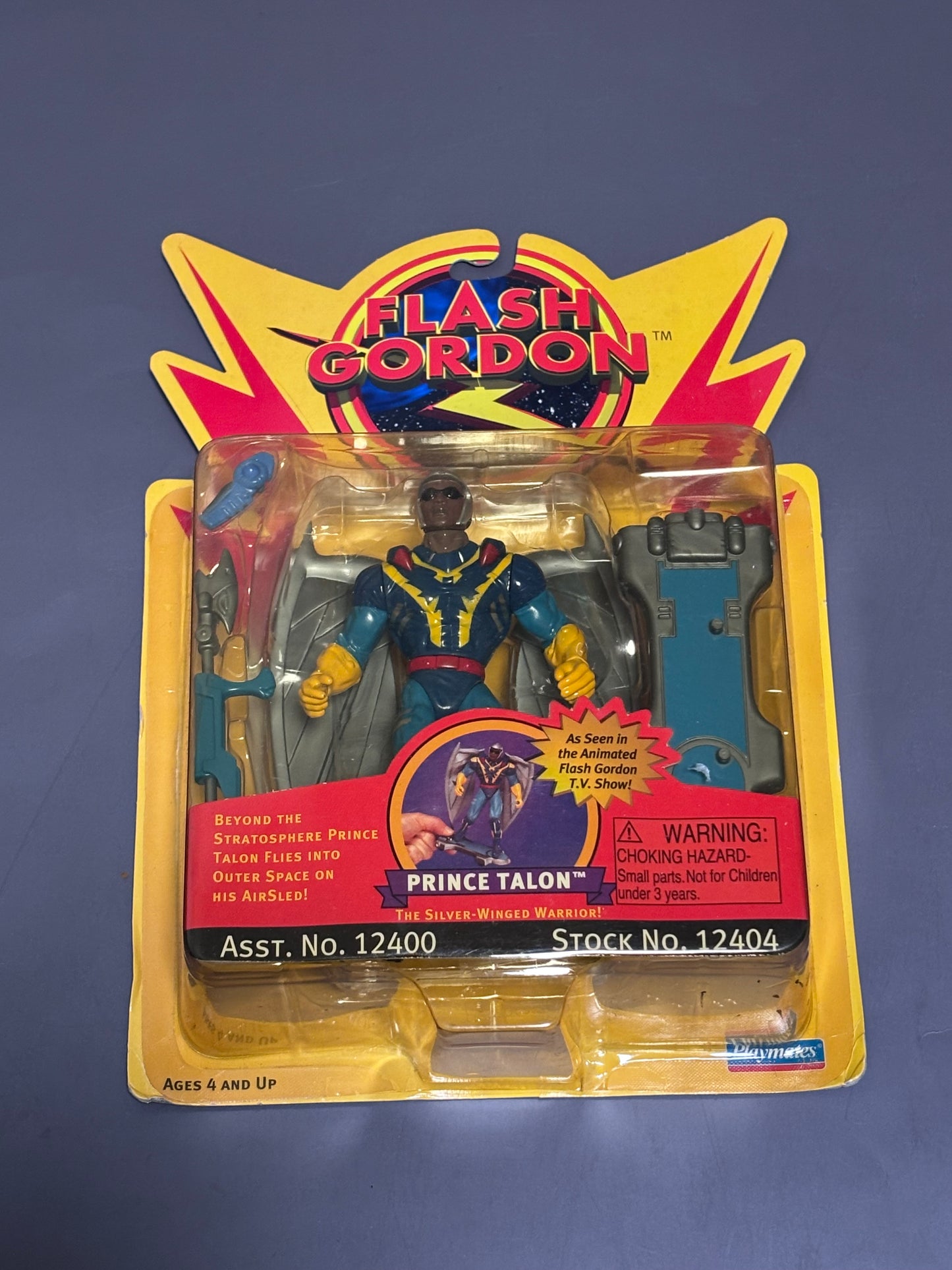 Playmates Flash Gordon Prince Talon Silver Winged Warrior Figure 1996 MOC NEW