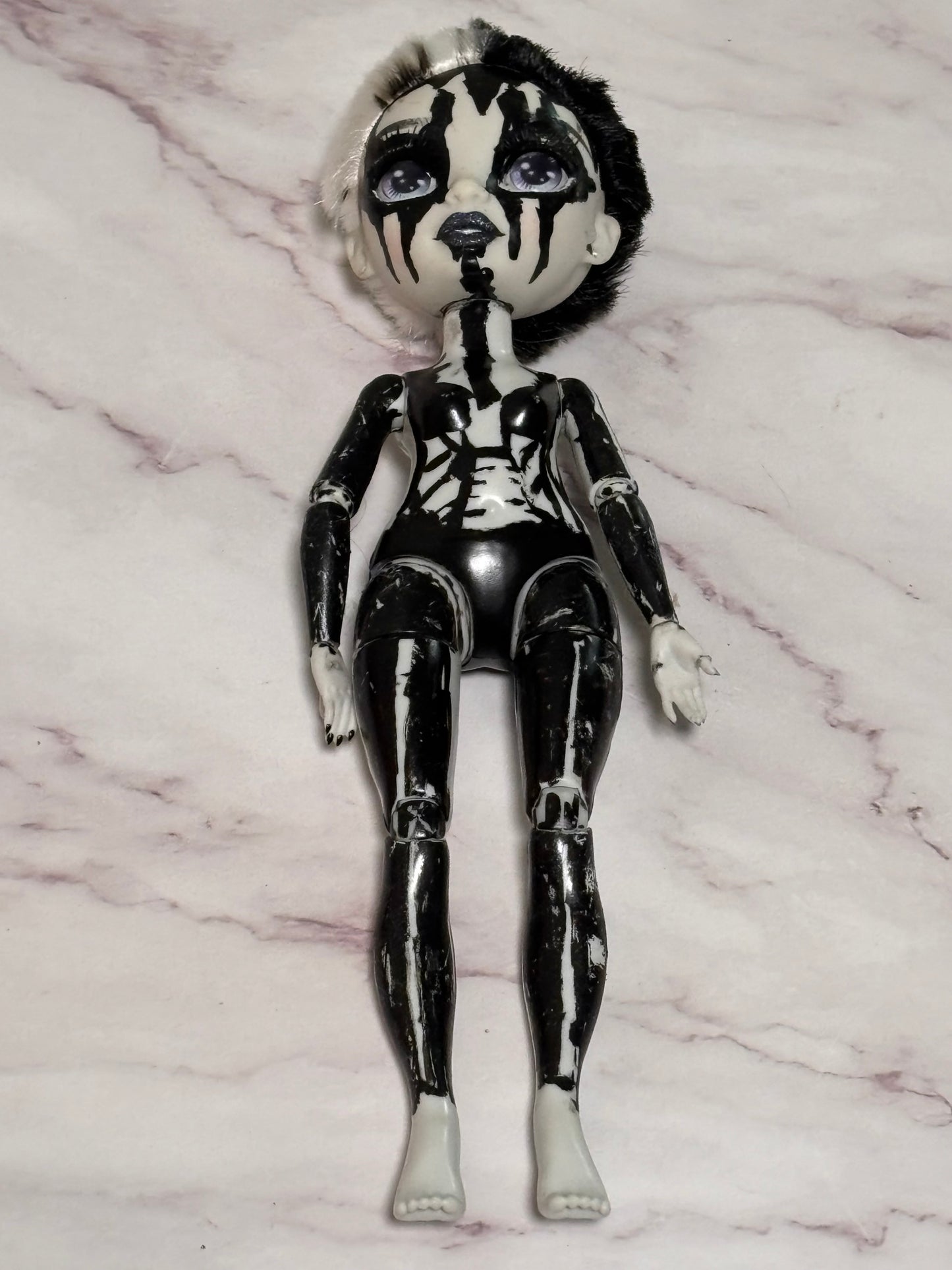 MGA Rainbow Shadow High Doll Heather Grayson Black White Hair OOAK