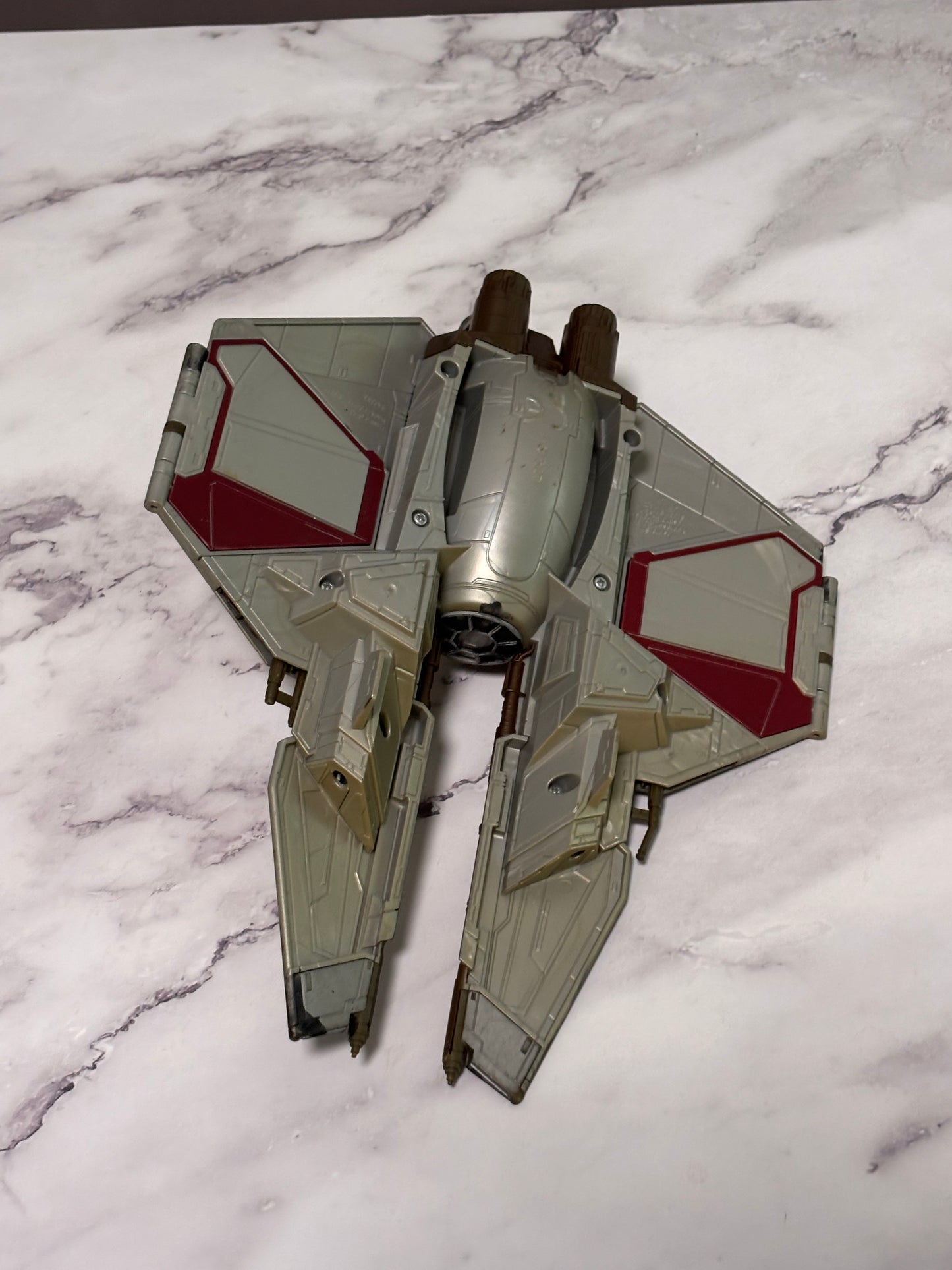 Obi-Wan's Jedi Starfighter STAR WARS Saga Legends 2012 Hasbro 10"  Ship Vehicle Power