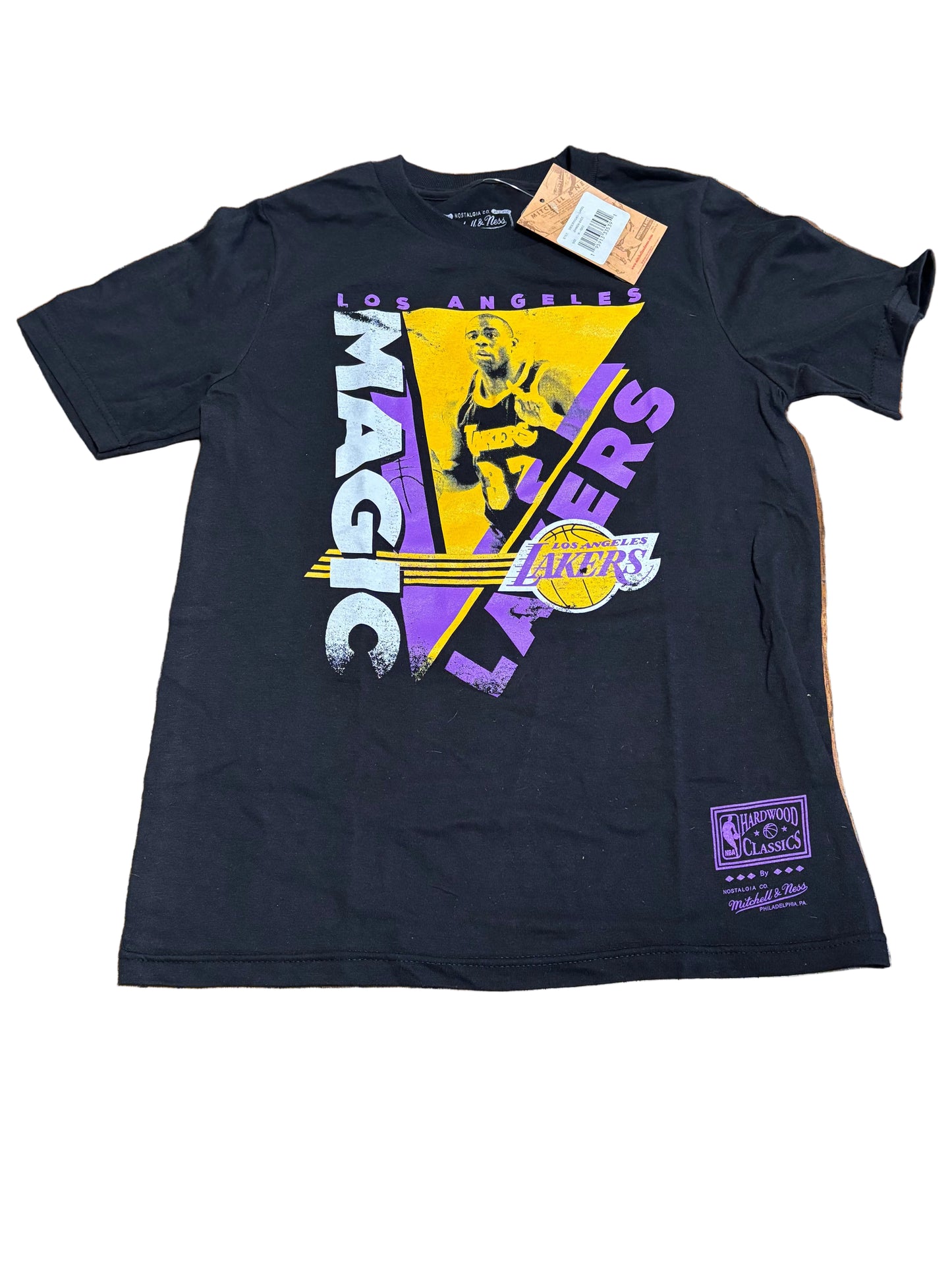 Magic Johnson Los Angeles LA Lakers Mitchell & Ness Nba Retro Hardwood Classic HWC Shirt Black Youth Kids Medium M 10-12 New NWT