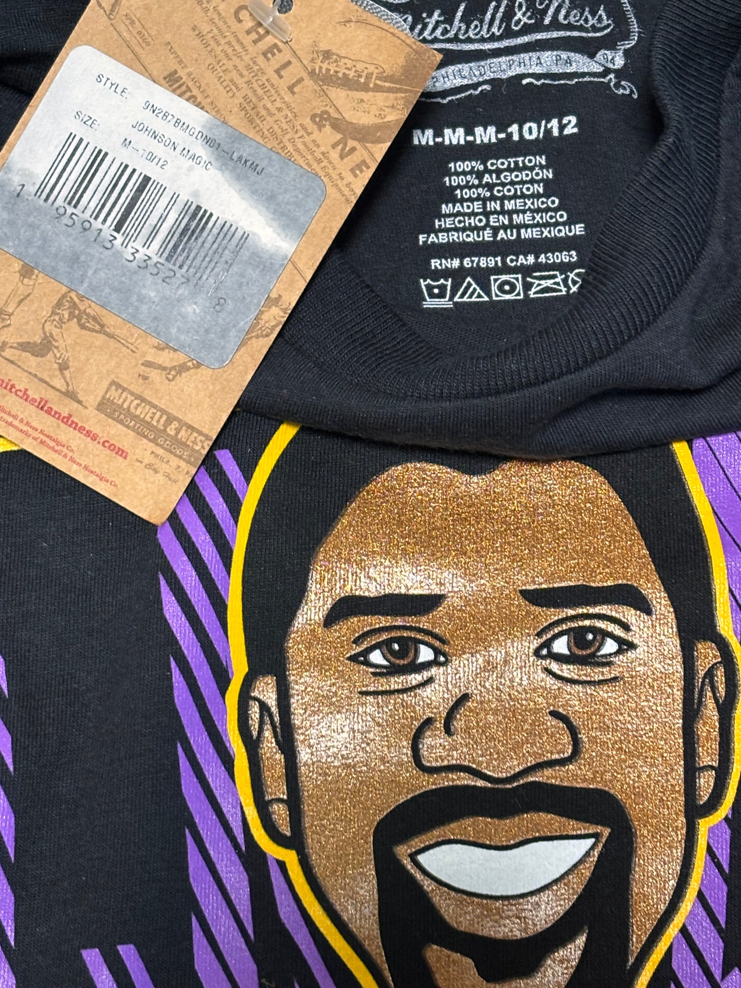 Magic Johnson Los Angeles LA Lakers Mitchell & Ness Nba Retro Hardwood Classic HWC Shirt Black Youth Kids Medium M 10-12 New NWT