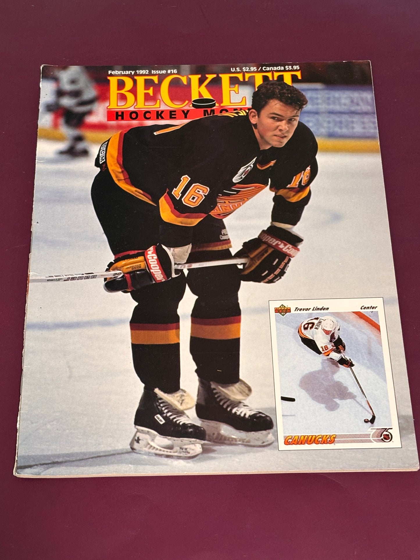 Beckett Hockey Monthly Magazine February 1992 Issue #16 Trevor Linden